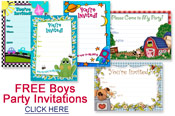 free boys birthday party invitations