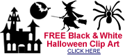 free black and white Halloween images
