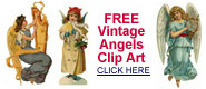 free vintage Christmas angel clip art