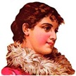 vintage-woman-brown-hair-fur-collar-clipart