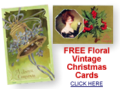 
Floral vintage Christmas cards