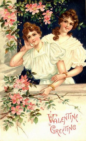 Free Postcards on Blog Archive    Free Vintage Valentine   S Cards  Pretty Women