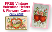 free Victorian Valentines cards -- hearts and flowers