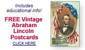 free vintage Abraham Lincoln old postcards