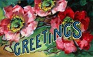 free vintage flower clip art red and pink poppies