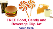 
free beverage, candy and food clip art