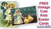 free vintage cute kids Easter cards