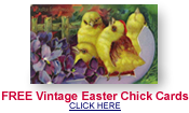 free vintage greeting cards with Easter chicks