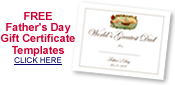 free Father's Day printable gift certificates