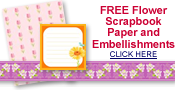 free flower art scrapbook paper, borders and journaling cards
