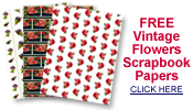 free vintage flower art scrapbook paper