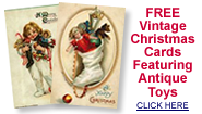 antique toy vintage Christmas cards