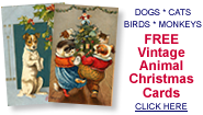 free vintage animal Christmas cards