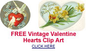 free vintage Valentine hearts clip art