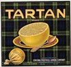 vintage fruit crate label Tartan Brand Corona Foothill Lemon Company