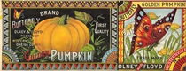 vintage fruit crate labels butterfly pumpkin olney and floyd