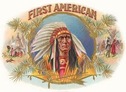 free vintage clip art First American brand cigars Native American Indian