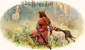 free vintage dog clip art st. humberto hunting scene