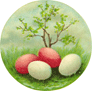 free vintage Easter eggs clip art