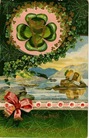 free vintage Saint Patricks Day greeting card erin go bragh killarney Irish shamrock