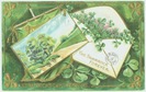 free vintage st patricks day shamrocks envelope and painting